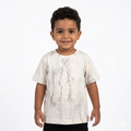 Bright yellow Fox Kids baby T-shirt with playful design, soft cotton fabric, perfect for comfortable toddler wear.