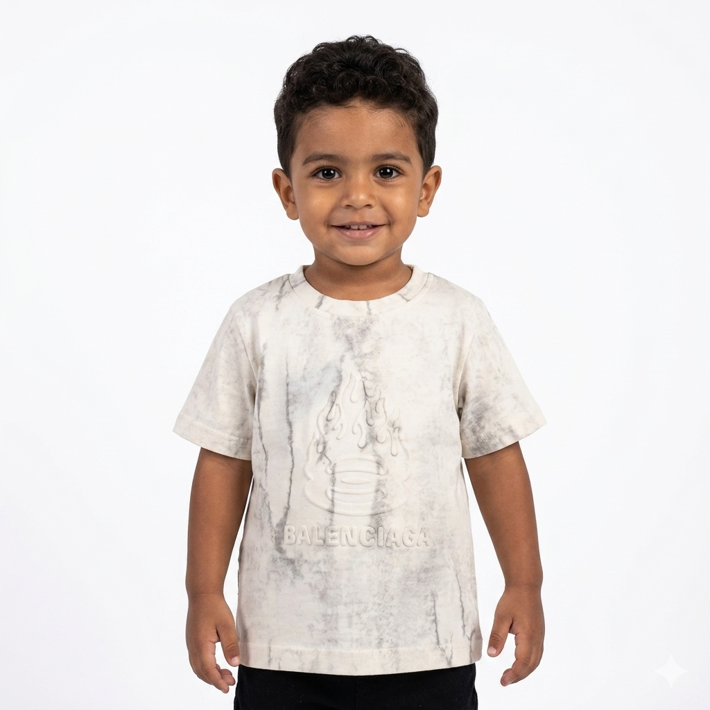 Bright yellow Fox Kids baby T-shirt with playful design, soft cotton fabric, perfect for comfortable toddler wear.