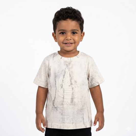 Bright yellow Fox Kids baby T-shirt with playful design, soft cotton fabric, perfect for comfortable toddler wear.
