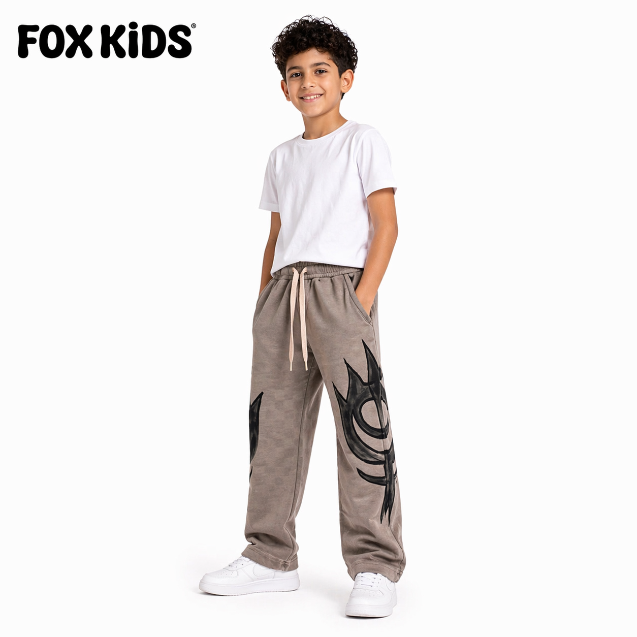 Fox Kids سويت بانت أولادى, colorful children's pajama set with playful patterns, soft fabric, perfect for comfortable sleepwear.