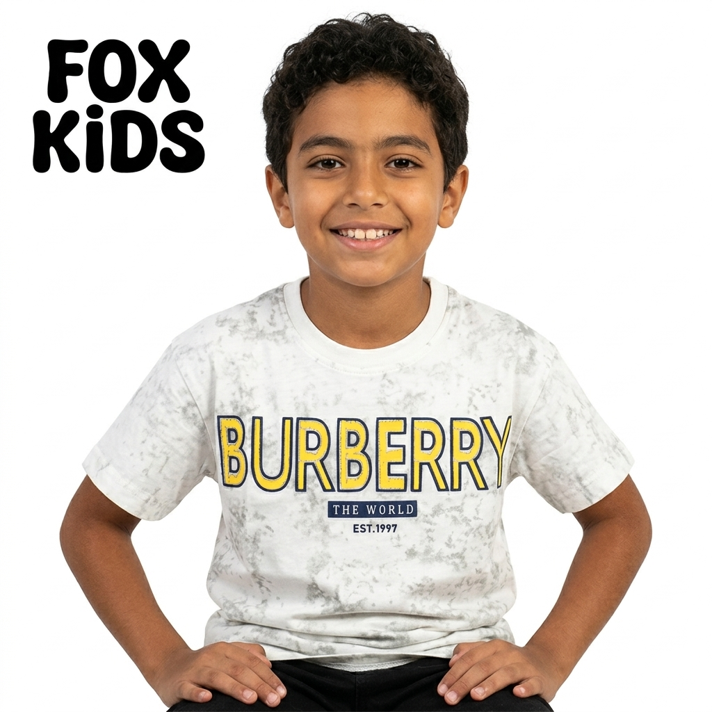 Fox Kids تيشرت أولادى, قميص أطفال مريح بألوان زاهية مع تصميم عصري، مناسب للارتداء اليومي.