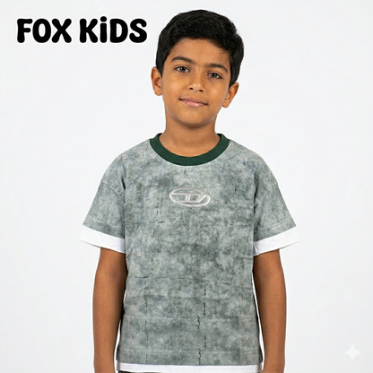 Fox Kids تيشرت أولادى in vibrant colors, featuring playful design, perfect for kids' casual wear.