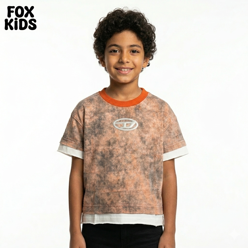 Bright children's Fox Kids T-shirt featuring colorful design, comfortable fabric, and playful style for kids.