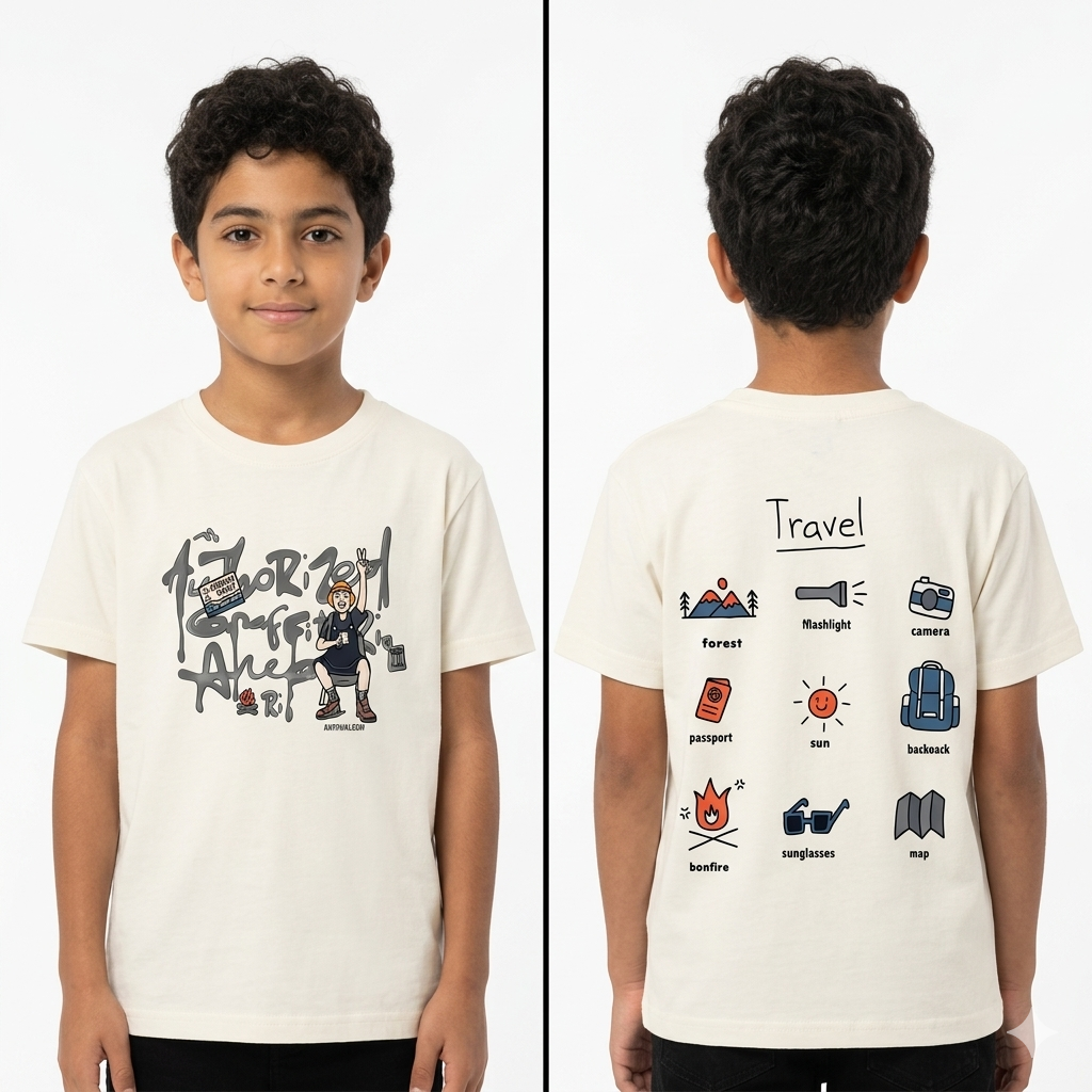 Fox Kids children's T-shirt with colorful print, featuring a comfortable fit and soft fabric for kids.
