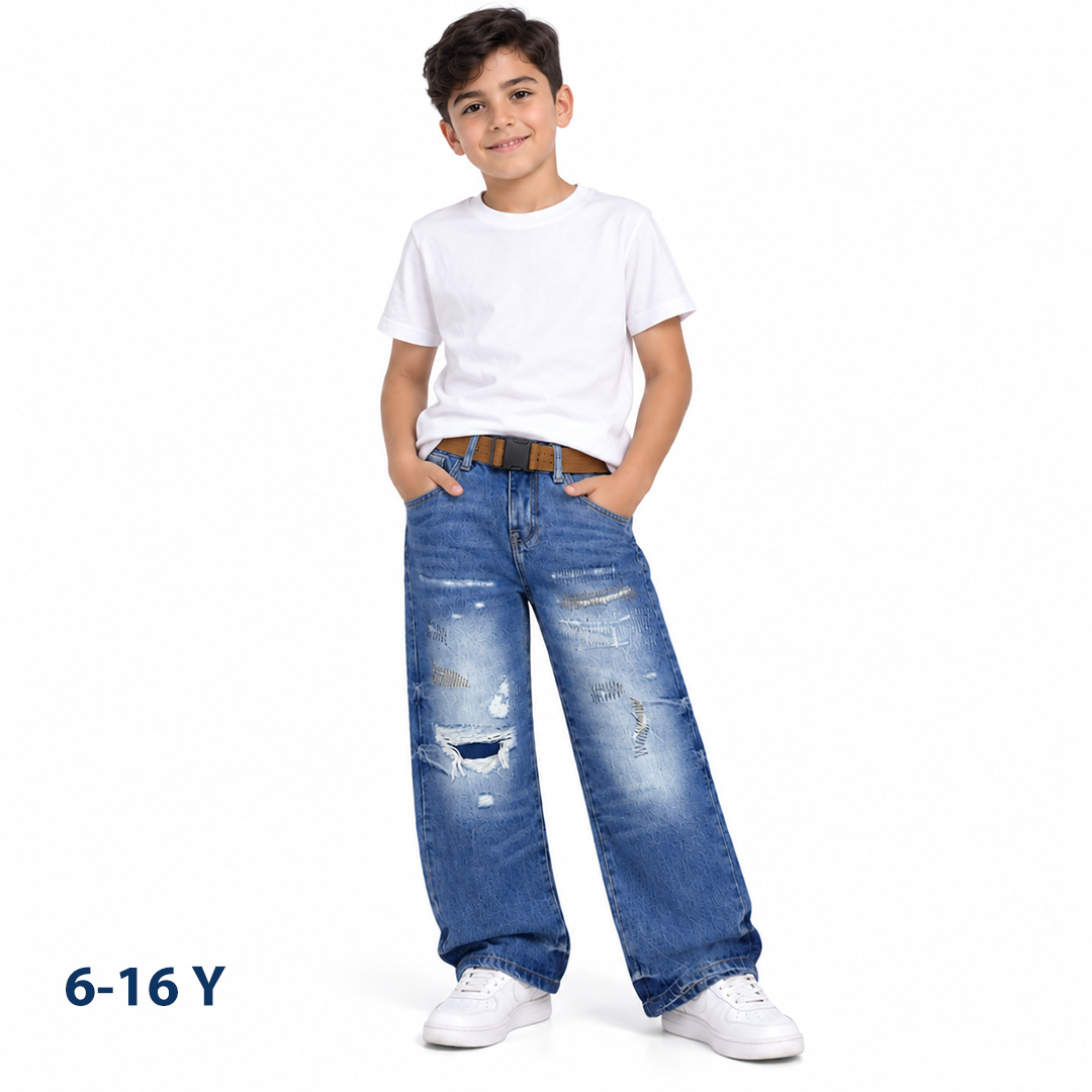 Distressed Wide_Leg Jeans