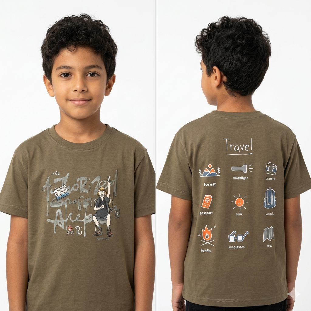 Bright colorful Fox Kids children's T-shirt with playful design, made from soft fabric for comfortable wear.