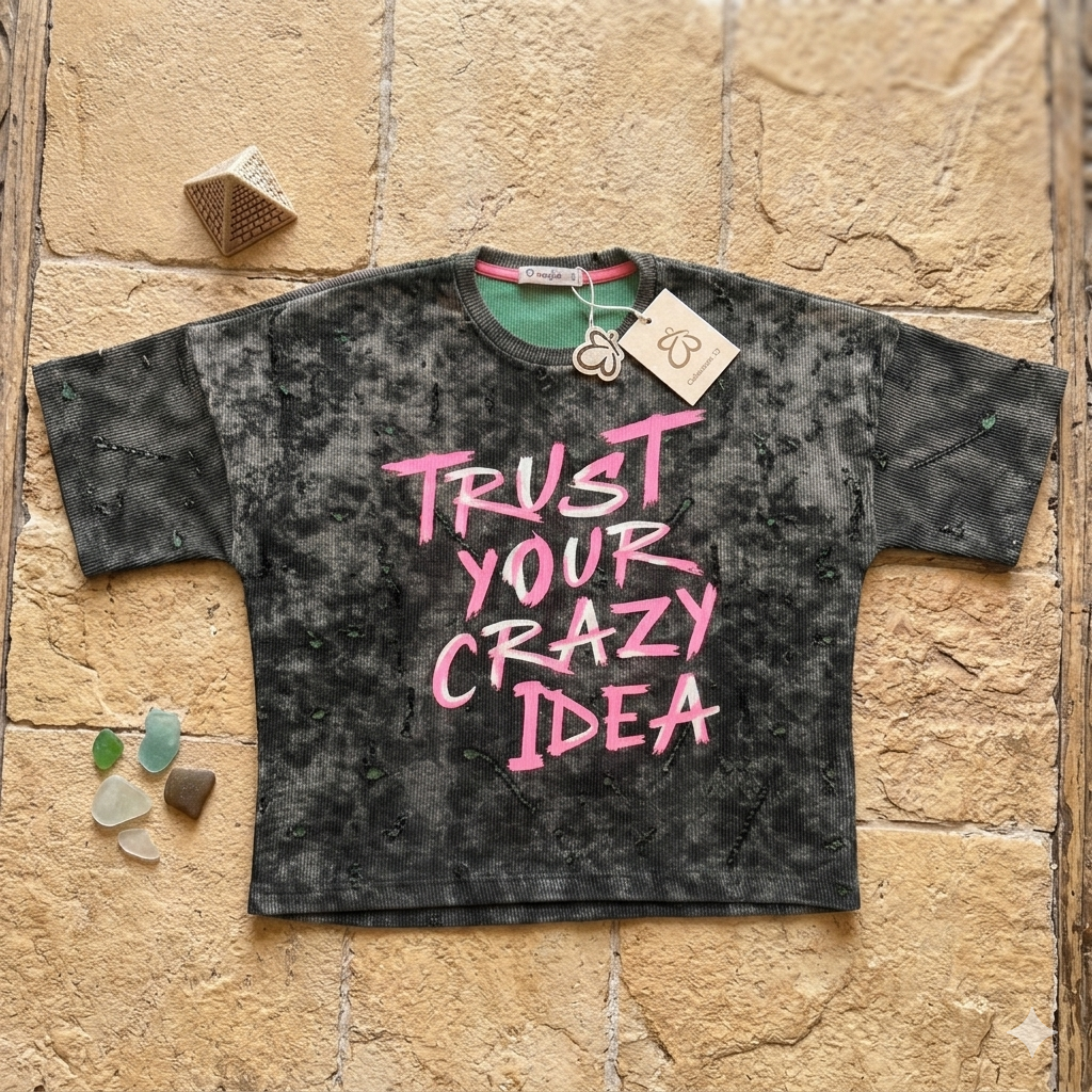 Pink girls' T-shirt by Fox Kids featuring a playful design, casual fit, and comfortable fabric for everyday wear.
