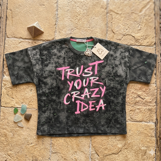 Pink girls' T-shirt by Fox Kids featuring a playful design, casual fit, and comfortable fabric for everyday wear.