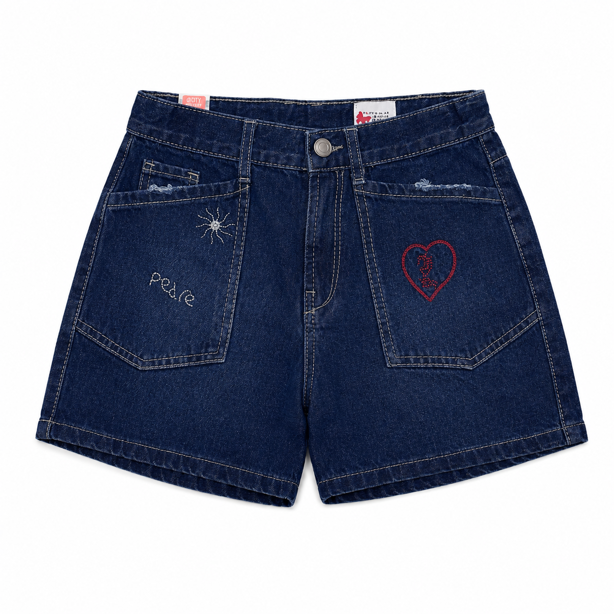 Girls' denim shorts