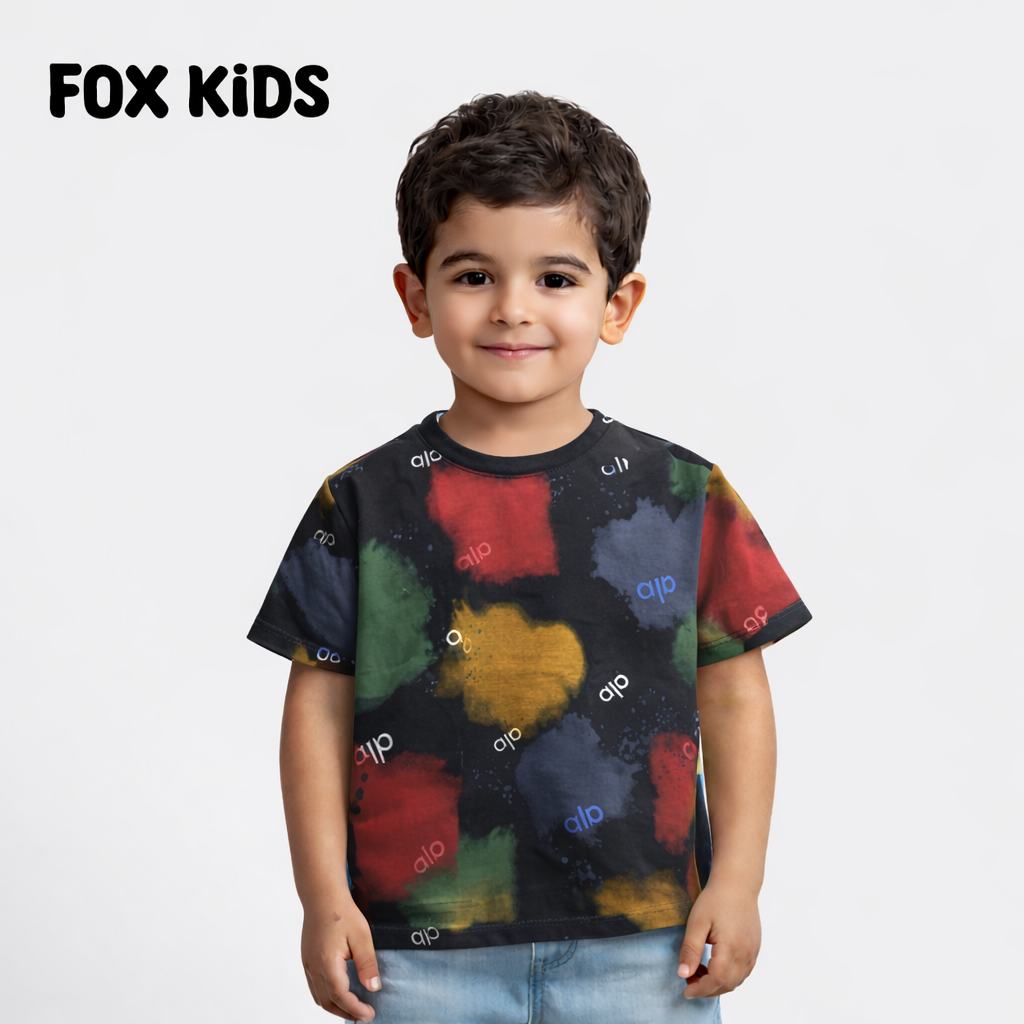 Bright Fox Kids children's t-shirt with colorful design, featuring playful graphics and comfortable fabric for kids.