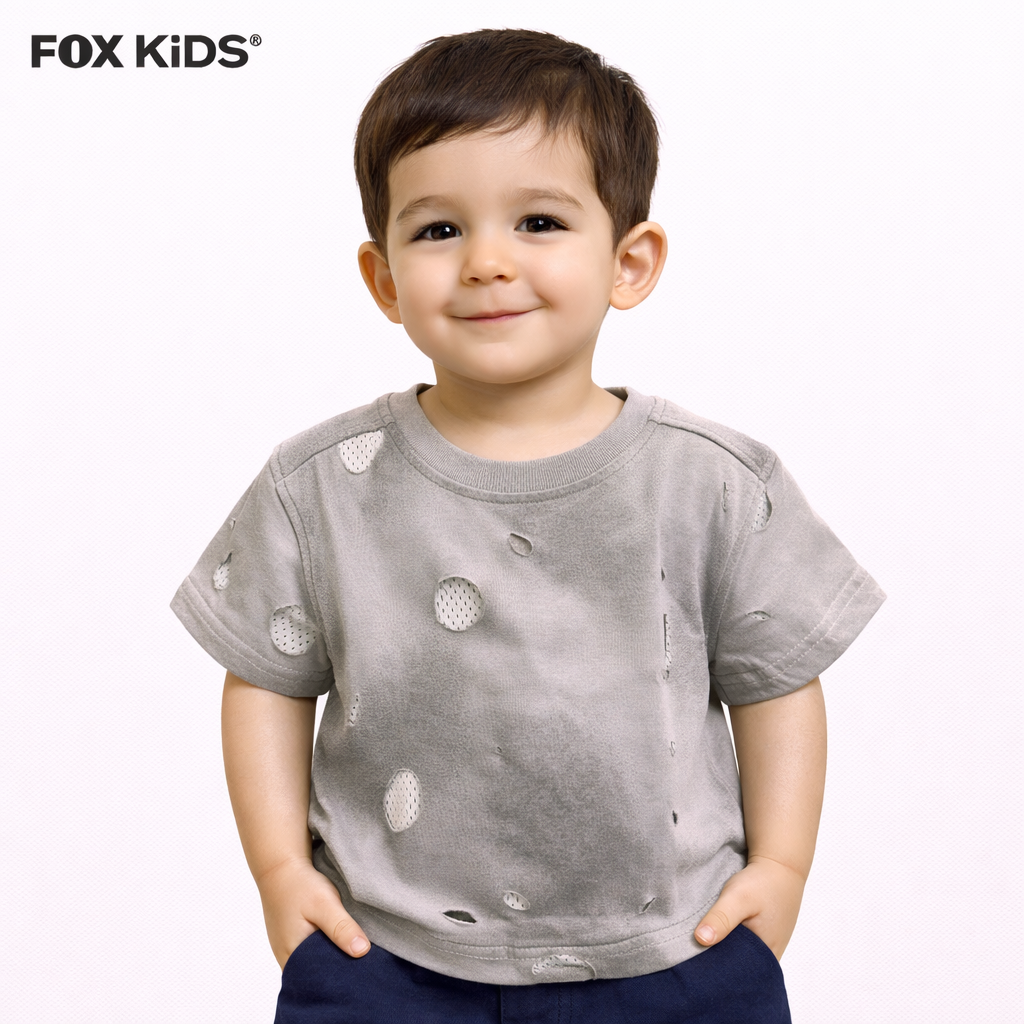 Baby boys' T-shirt by Fox Kids, featuring a colorful design, soft fabric, and comfortable fit for young children.