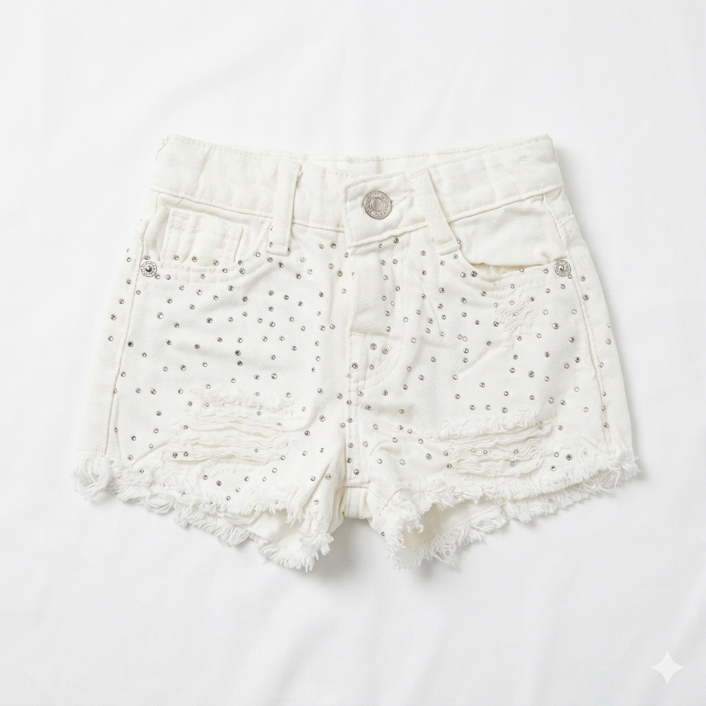 Girls' rhinestone shorts