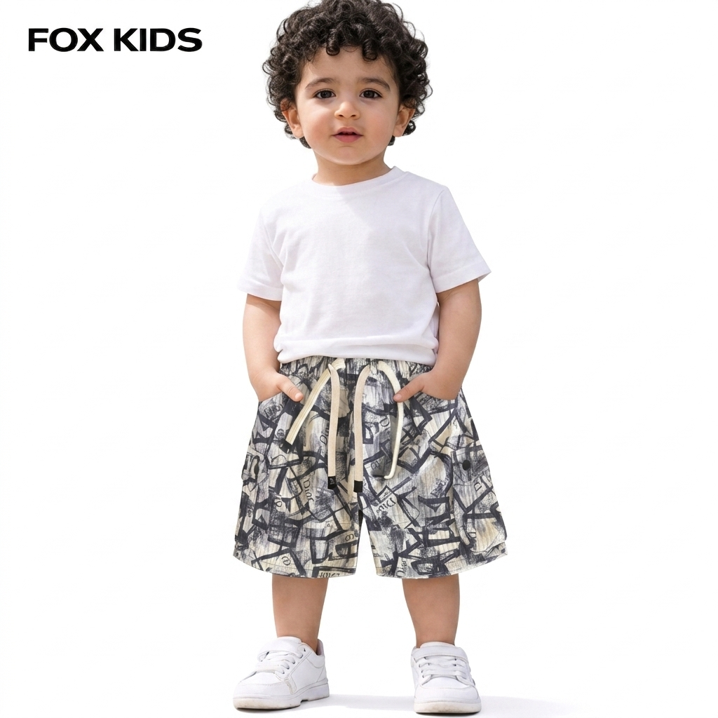 Baby boys' shorts by Fox Kids, featuring soft fabric and comfortable fit, shown in a colorful design.
