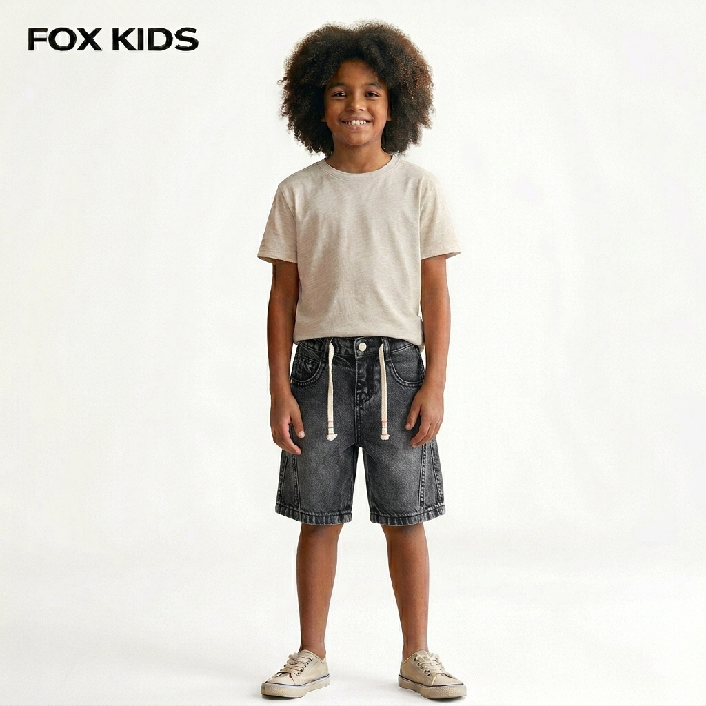 Children's denim shorts by Fox Kids, featuring classic blue jeans fabric and a comfortable fit, suitable for boys.