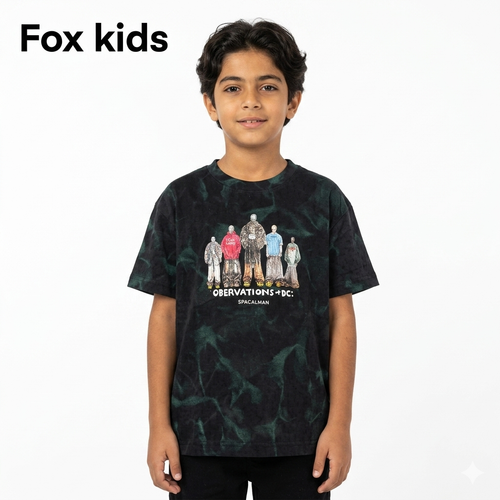 Fox Kids children's t-shirt in vibrant colors, featuring playful design and comfortable fabric for boys.