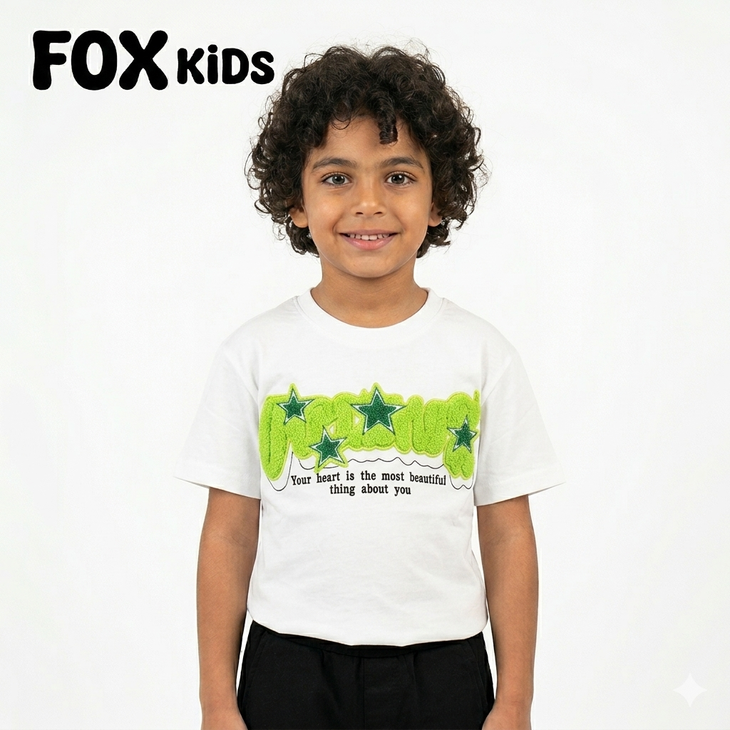 Fox Kids children's T-shirt featuring a colorful graphic design, made from soft fabric for comfortable wear.