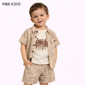 Three-piece boys' undershirt set from Fox Kids, featuring comfortable, casual cotton tops for kids.