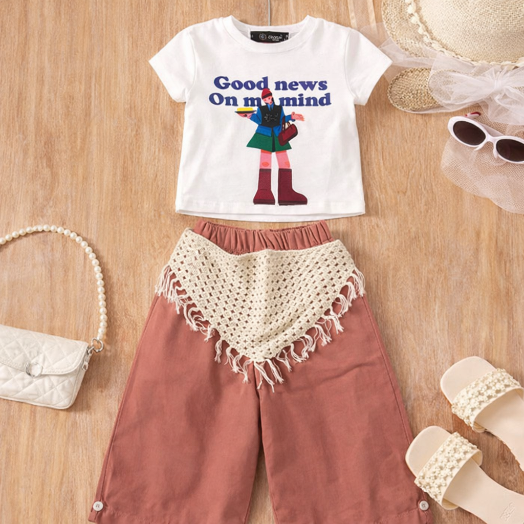 Pink girls' pants by Fox Kids, featuring comfortable fabric and stylish design, perfect for everyday wear.