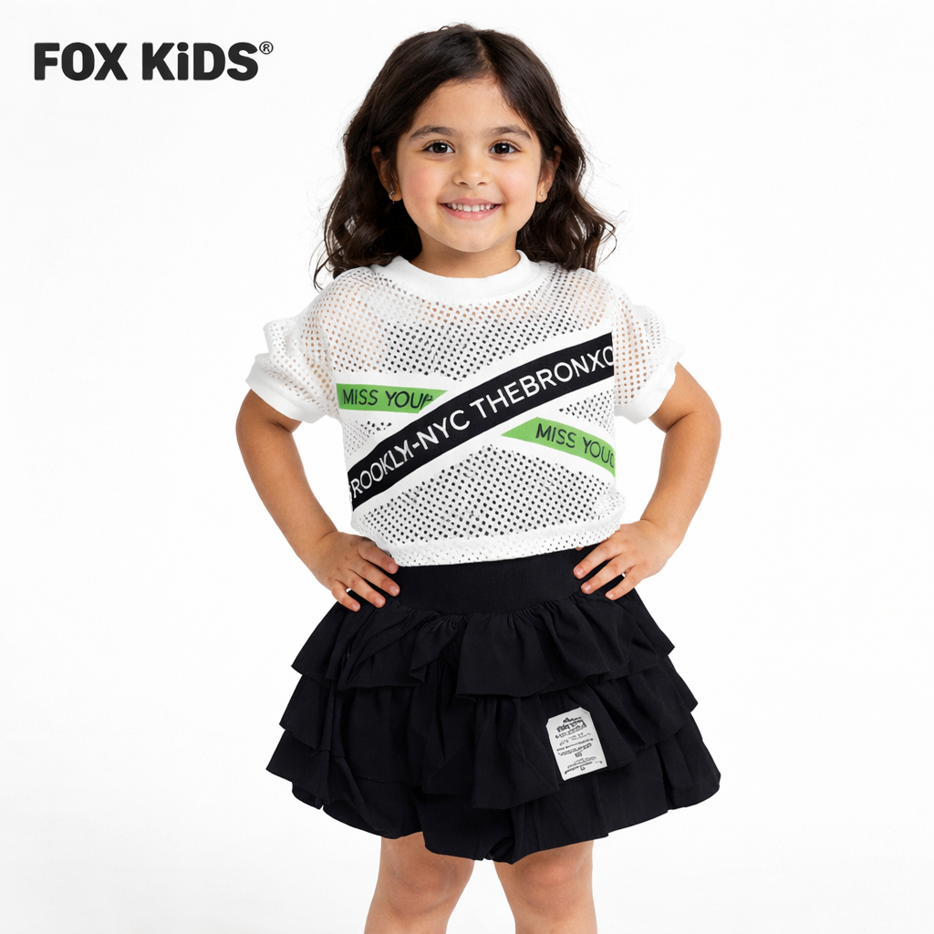 Pink girls' shorts with pockets from Fox Kids, featuring comfortable fabric and a stylish design for casual wear.