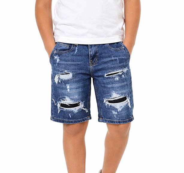 Kids' denim shorts by Fox Kids, featuring a stylish blue jean design and comfortable fit for boys.