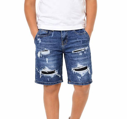 Kids' denim shorts by Fox Kids, featuring a stylish blue jean design and comfortable fit for boys.