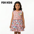 Colorful girls' dress by Fox Kids featuring playful patterns and comfortable fabric, perfect for casual wear.