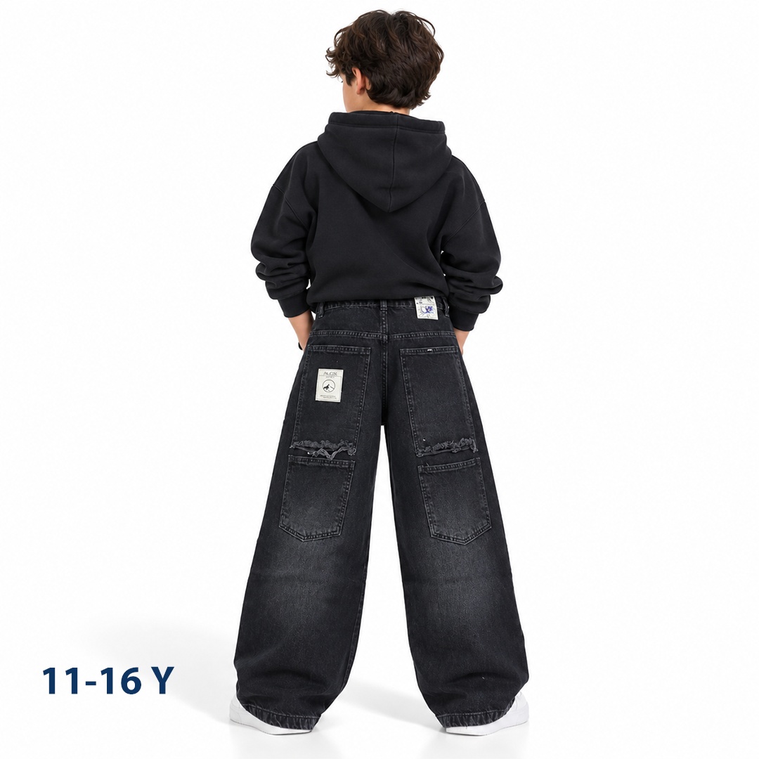 Wide leg jeans pants boys