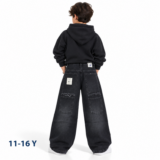 Wide leg jeans pants boys