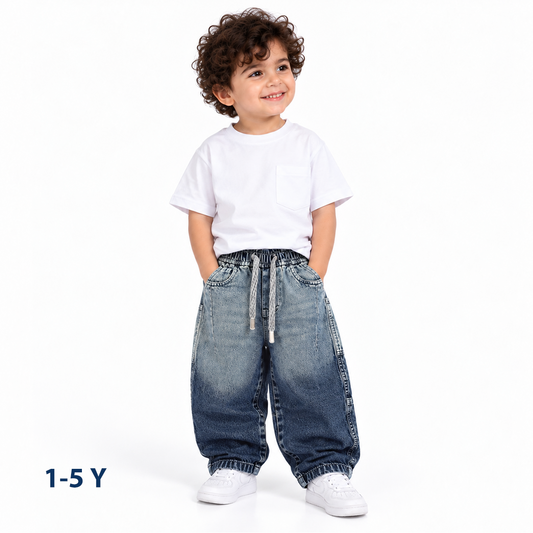 Wide leg jeans pants boys