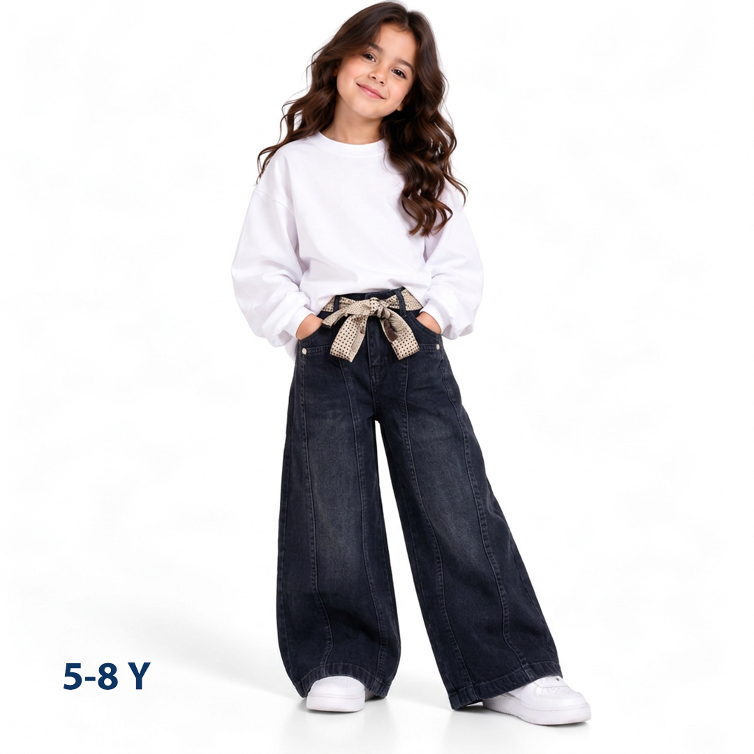 Wide leg jeans pants girls