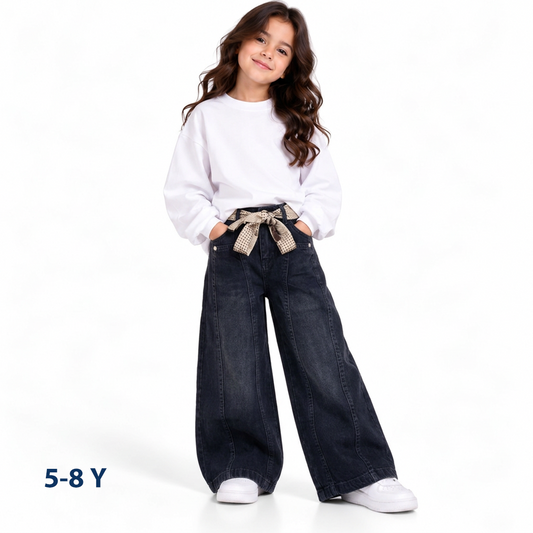Wide leg jeans pants girls