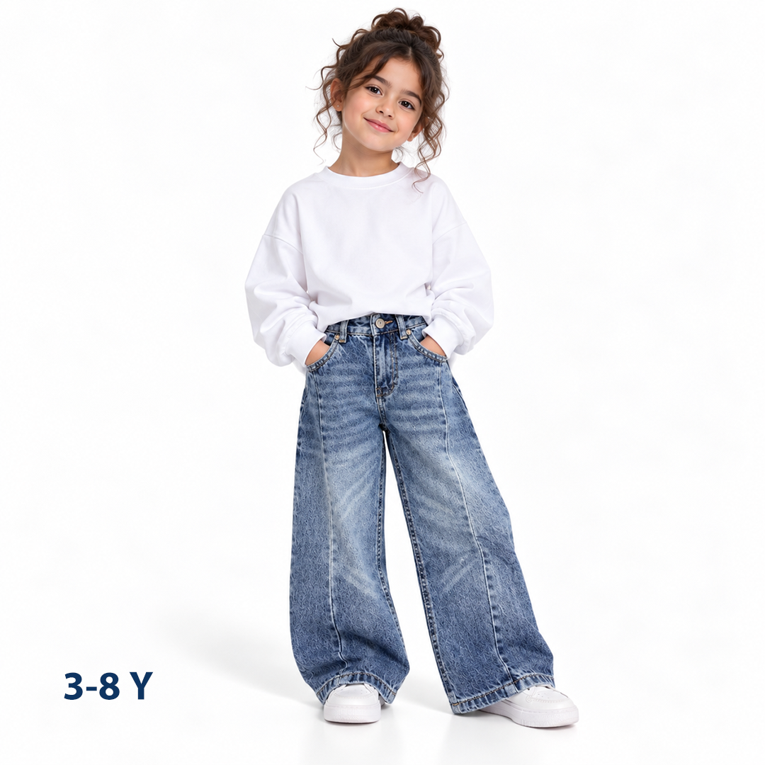 Wide leg jeans pants girls