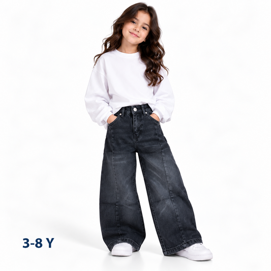Wide leg jeans pants girls
