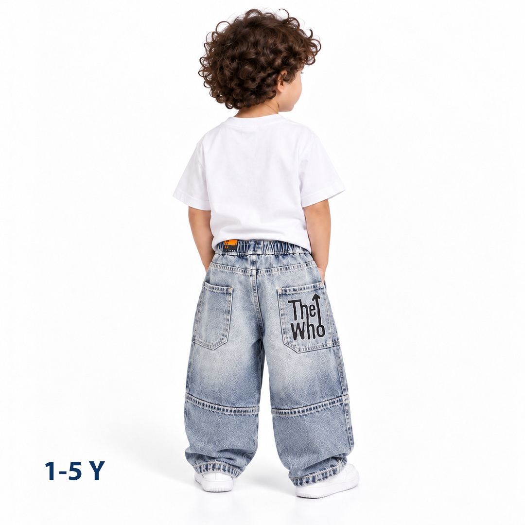 Wide leg jeans pants boys