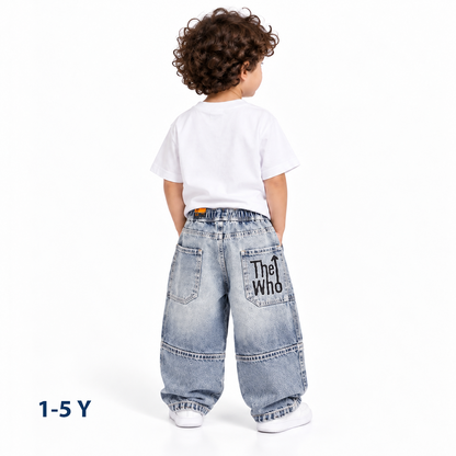 Wide leg jeans pants boys