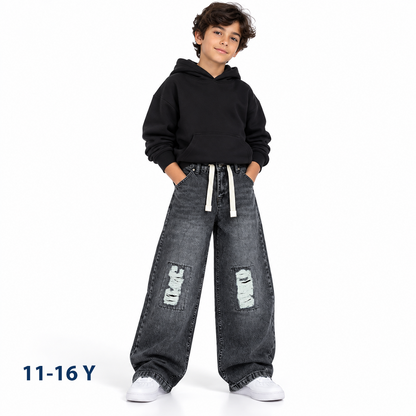 Wide leg jeans pants boys