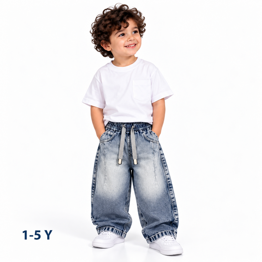 Wide leg jeans pants boys