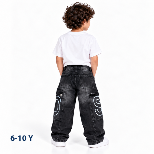 Wide leg jeans pants boys