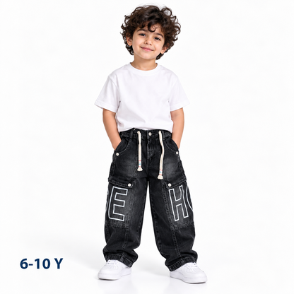Wide leg jeans pants boys