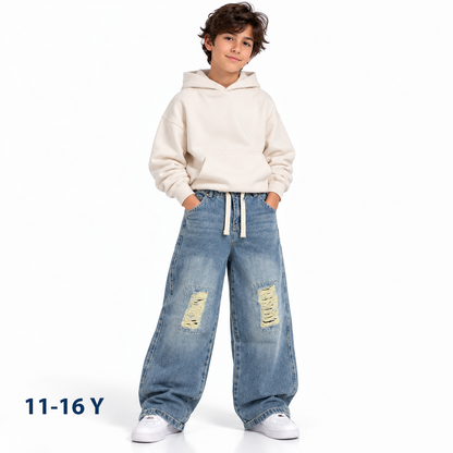 Wide leg jeans pants boys