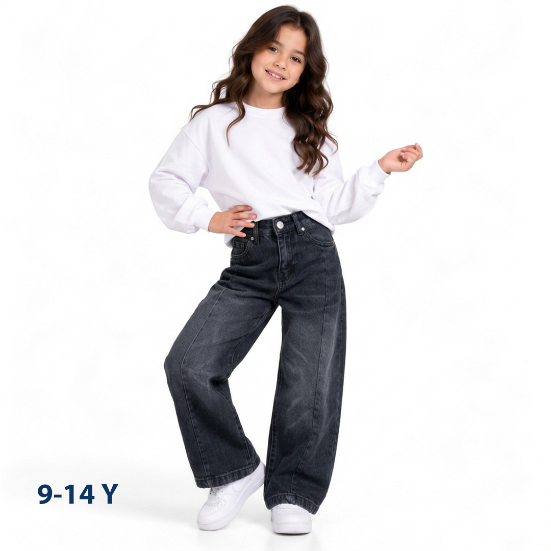 Wide leg jeans pants girls