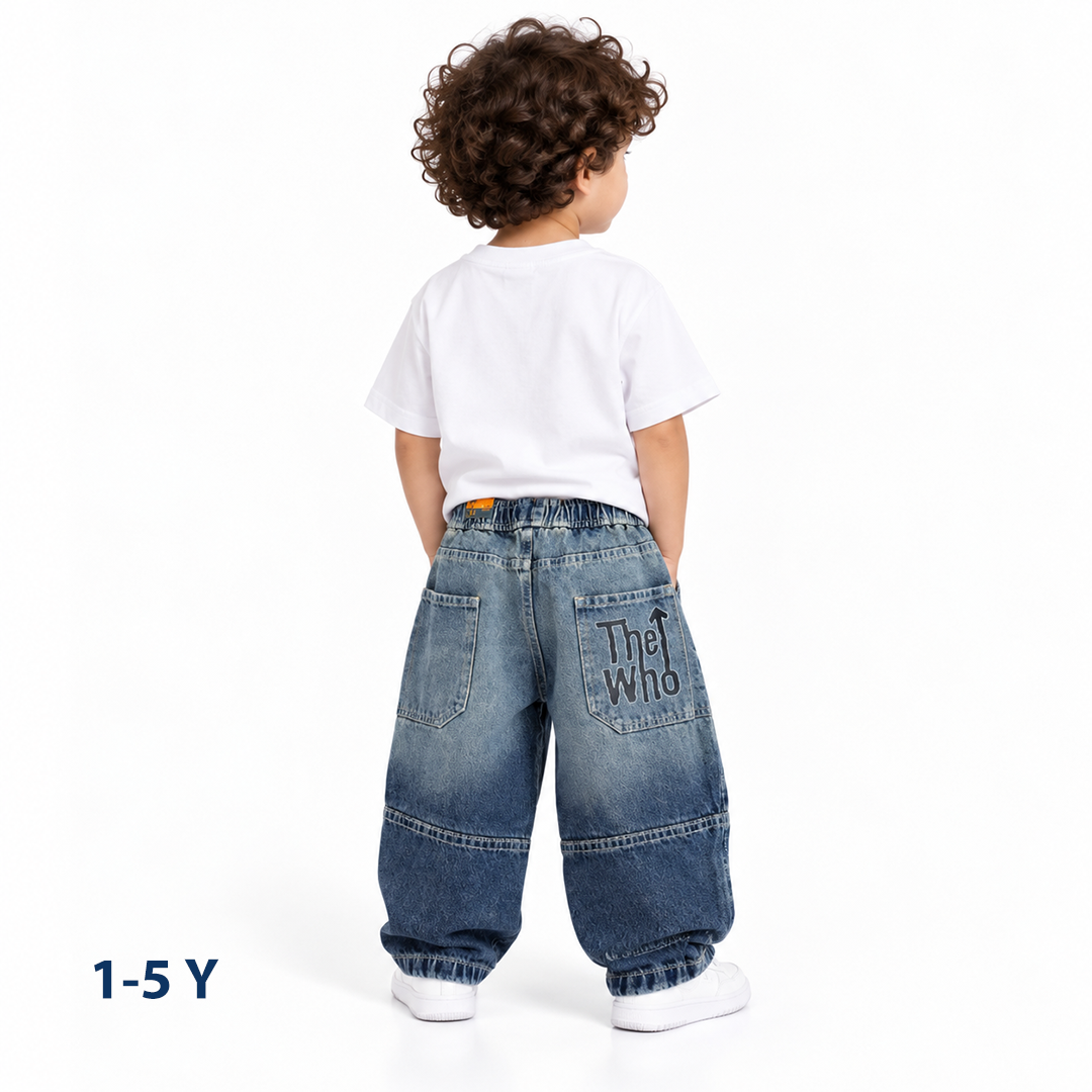 Wide leg jeans pants boys
