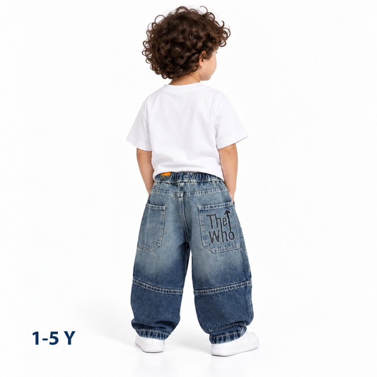 Wide leg jeans pants boys