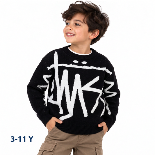 Graphic Knit Sweater