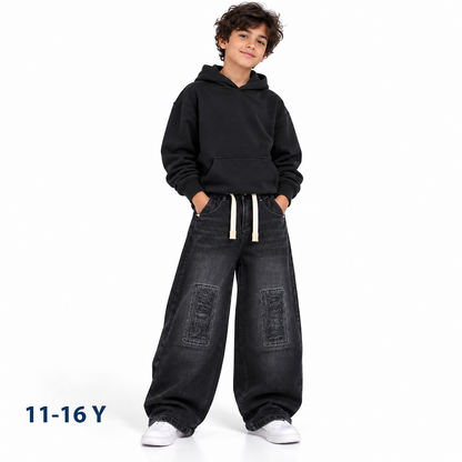 Wide leg jeans pants boys